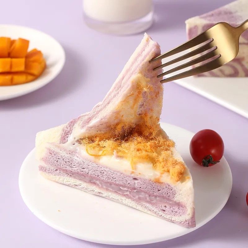 彩虹芋泥肉松三明治面包整箱夹心爆浆无边吐司早餐代餐下午茶零食,淘宝优惠券,粉丝福利购,淘宝优惠卷