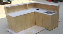Water Fruit Shop Cut Fruit Bench Cutting-washing table Supermarket Cutting Fruit Table operating table Fresh fruit and vegetable shops collection of silver cheetables