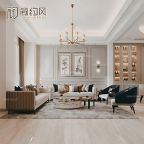 Italian Style Minimalist Light Lavish Sofa Composition Small Family-type Inter-Plate Clubhouse High-end Design Luxurious Modern Tea Table Combinations