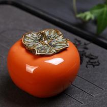 Ceramic Pendulum Simulation Persimmon Plant Furnishing New Chinese Living Room Desk Wine Cabinet Decorations Matter A Persimmon