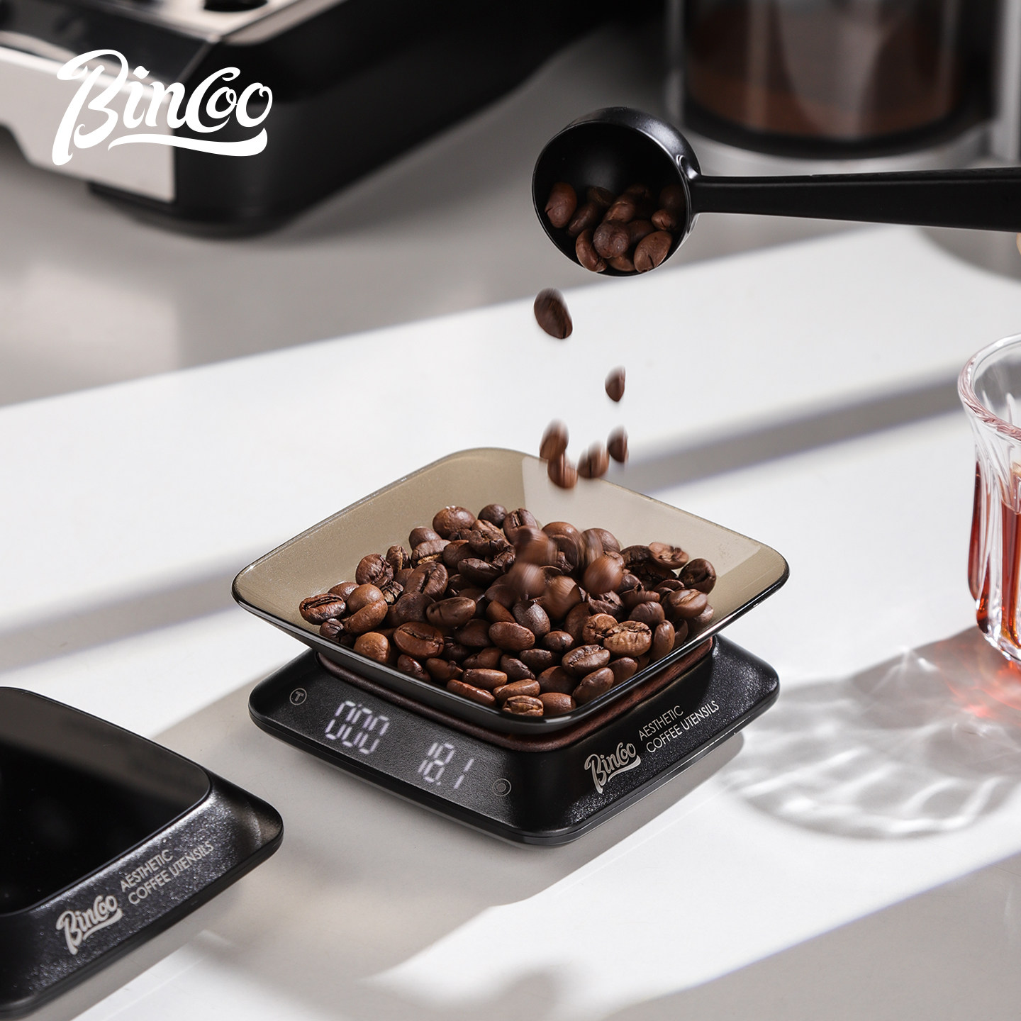 Bincoo咖啡意式电子称手冲专用迷你咖啡秤智能计时咖啡豆蝶称重,淘宝优惠券,粉丝福利购,淘宝优惠卷