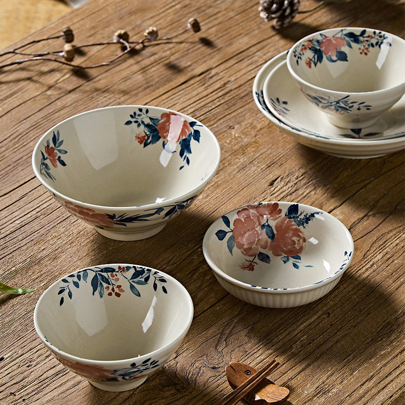 日式和风漂亮的深盘创意碟子家用碗盘套装汤盘鱼盘高级感盘子菜盘,淘宝优惠券,粉丝福利购,淘宝优惠卷