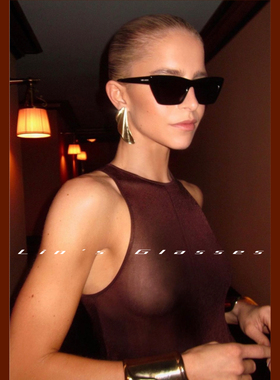 海莉猫眼墨镜ins时尚杨树林SL276