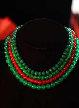 古风项链短款锁骨链龙凤褂古典马来玉脖子颈饰品百搭颈链复古配饰