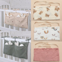 39x20cm 39x20cm 1PCS Large Baby Crib Storage Bag Cotton Multifunctiono