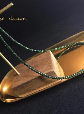 满漫珠宝十年老店气质款转运天然绿砂石锁骨项链颈圈招财圣诞礼物