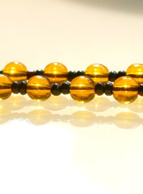 彩色水晶琉璃十字架项链 复古长款简约大气吊坠男女汽车挂件配件