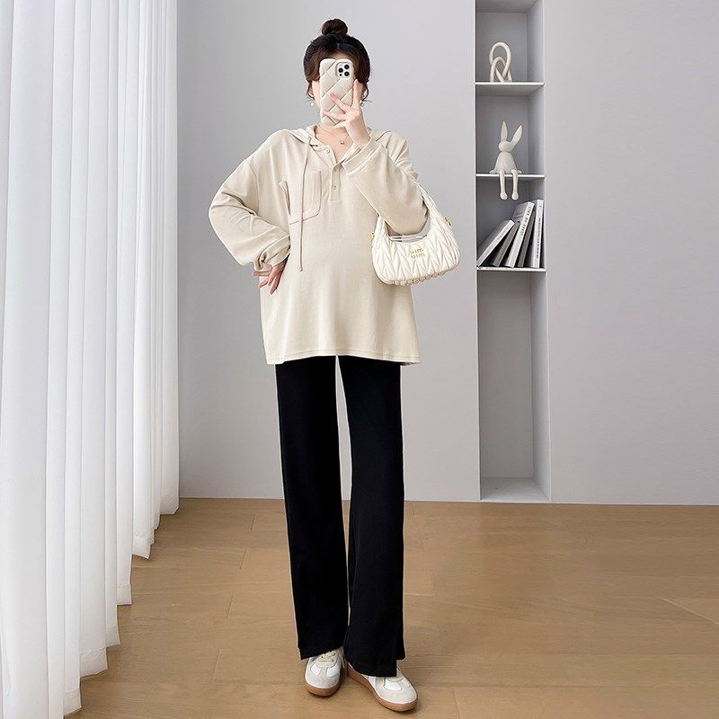 孕妇装秋款长袖上衣大码宽松连帽时尚卫衣休闲裤子冬款两件套套装,淘宝优惠券,粉丝福利购,淘宝优惠卷