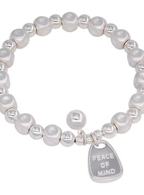 韩版轻奢小众精致不规则哑光串珠手链女弹力送闺蜜手T饰2023年新