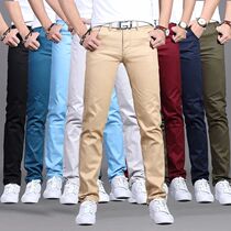 2023 Spring Autumn New Casual Pants Men Cotton Fit Chin