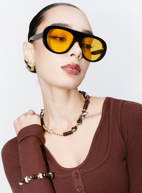 马蹄贝美拉德女轻奢时尚锁骨链