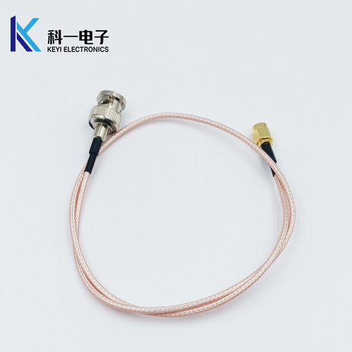 50Ω射频 SMA-J转BNC-J连接线 RG316连接线 SMA公头转BNC公头内针 - 图1