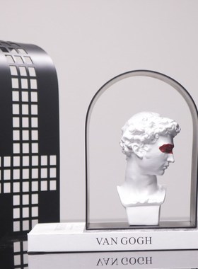 现代简约几何f金属创意拱门摆件客厅书房样板间网格摆设软装饰品