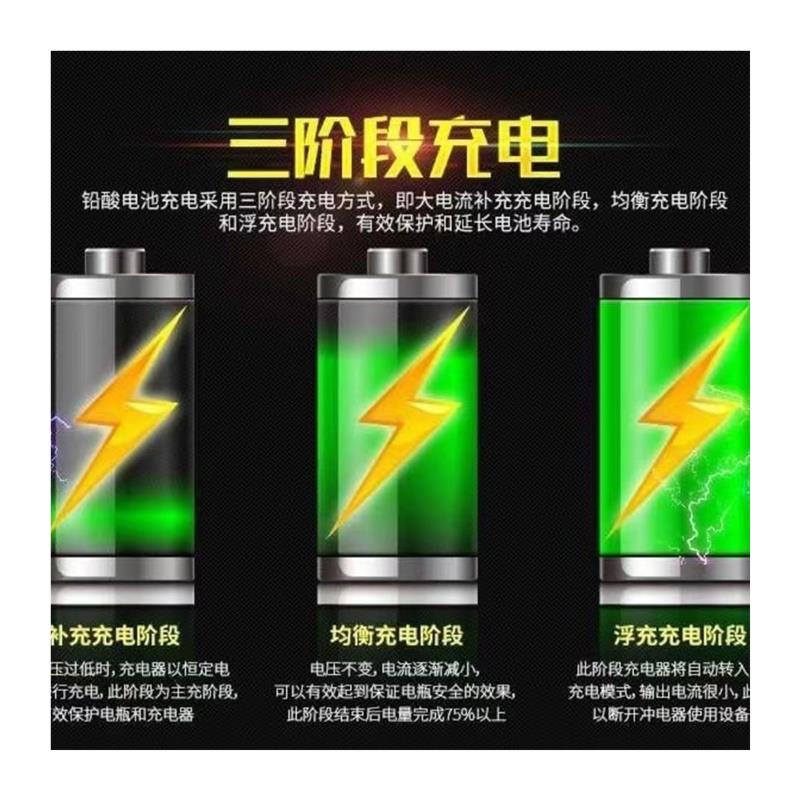 智能农用12V电动喷雾器充电器12V8AH12AH20AH电瓶充电器三孔通用 - 图3