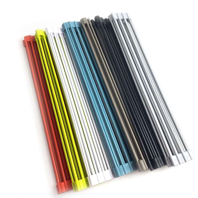 可折叠圆管18根沥水架厨房置物架餐具碗碟筷收纳架水槽洗碗沥水篮 - 图1