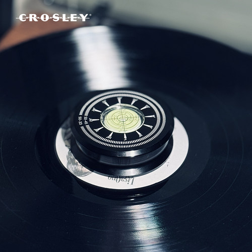CROSLEY发烧LP黑胶唱片镇HiFi铝合金压镇带水平仪测速专用碟镇 - 图0