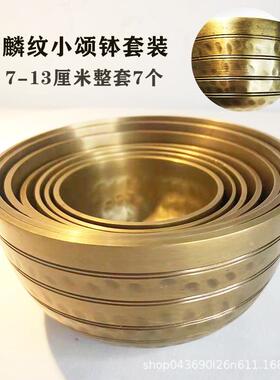 尼泊尔手工颂钵铜磬 西藏佛音碗冥想瑜伽疗愈静心佛音钵摆件
