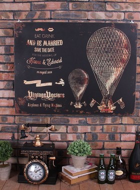 美式复古酒吧网咖咖啡厅墙饰壁挂黑板画H木板装饰画工艺品挂画壁