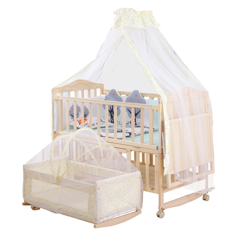 智童婴儿床多功能bb宝宝床实木无漆摇篮床可移动新生儿童拼接大床,淘宝优惠券,粉丝福利购,淘宝优惠卷
