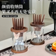Household high-end wooden fruit fork set light and luxurious