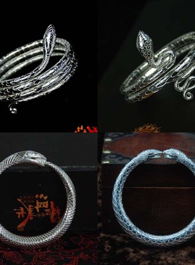 小众设计银饰定制订做手工999纯子手镯女古法中国风时尚个性潮