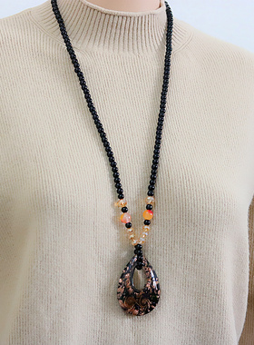 秋冬新品复古民族风毛衣链白搭长款项链衣服挂件女毛衣配饰装饰品