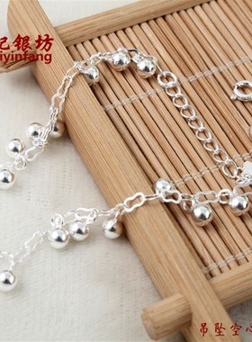 990纯银手链女日韩版简约脚链学生百搭银饰品甜美闺蜜生日礼物