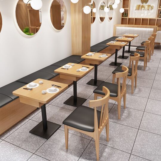Restaurant card seats, milk tea shop tables and chairs, tea restaurant combination, coffee, Western restaurant, hotel wall-themed sofa card seats