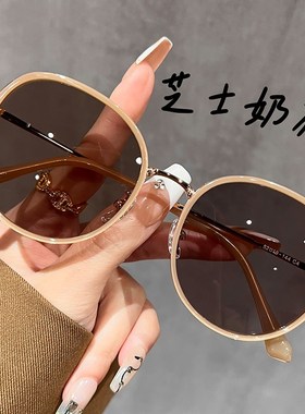 橙色偏光墨镜女级感近视可配度数防晒遮阳太阳眼镜开车出行专用