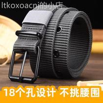 Student Military Training Belt Male Canvas Outdoor Retro Denim Work Dress Pants With Pin Buttoned Head Male knitted strap 100 lap