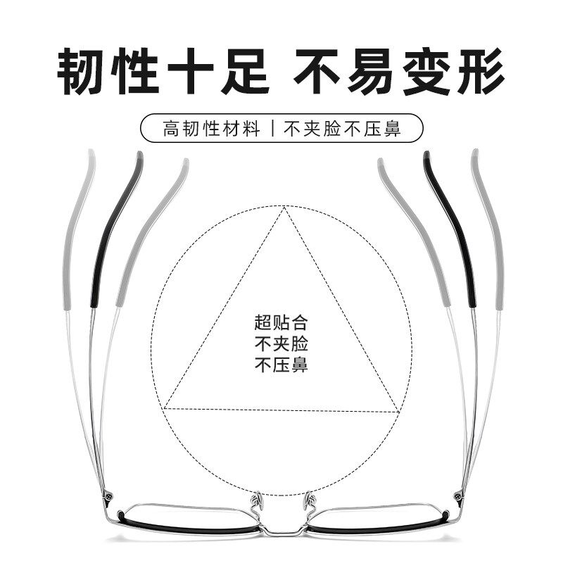 清远近两用老花眼镜男式w变色近视远视一体智能自动渐进多焦点