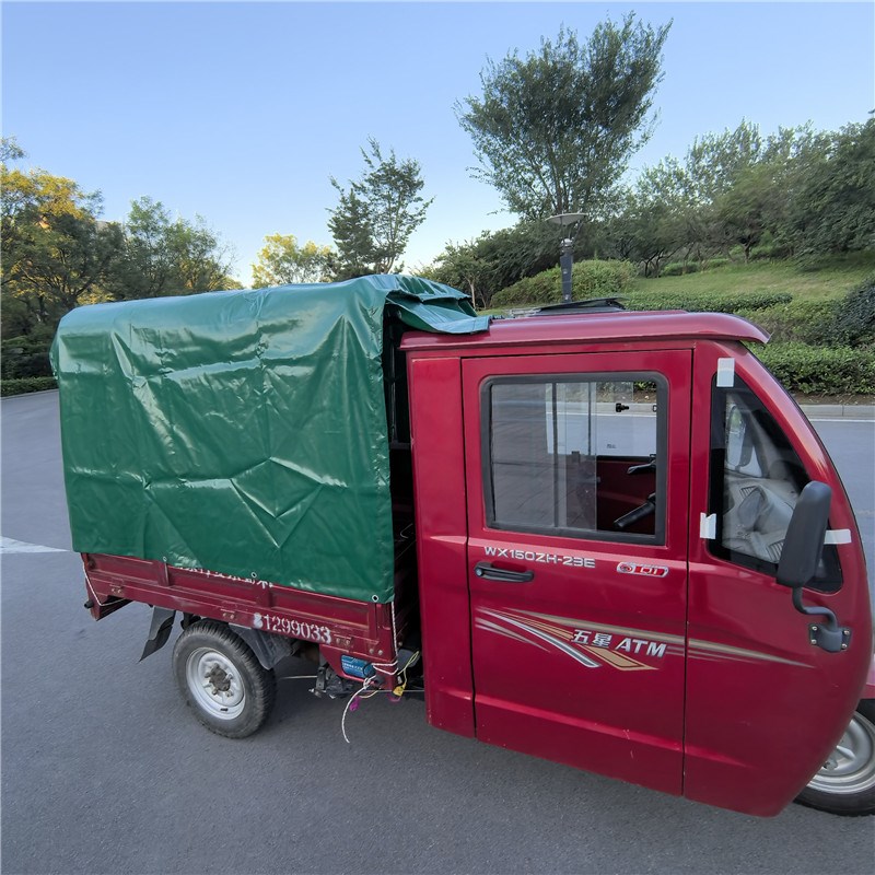 电动三轮车车棚小货车推拉雨篷伸缩式遮阳雨棚带滑V轮微卡防雨布 - 图0