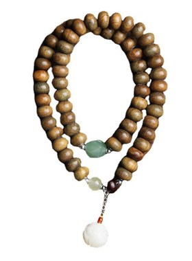 绿檀0.8×55颗算盘珠青莲白玉款手串K手链男女式文玩念珠