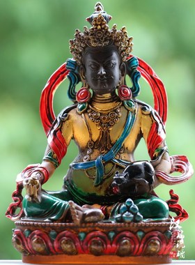 汉风琉璃仿古做旧白度母寺院D供奉菩萨装饰工艺琉璃摆件