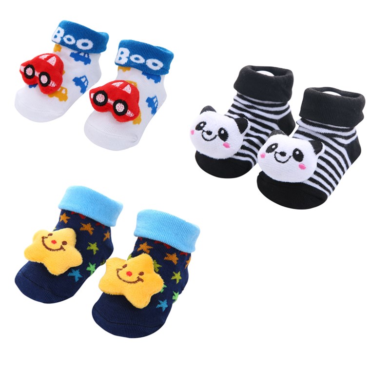 3 Pairs/lot Newborn Baby Socks Infant Cotton Socks Baby - 图2