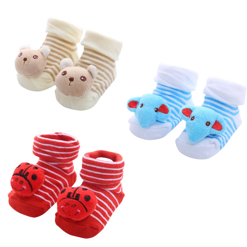 3 Pairs/lot Newborn Baby Socks Infant Cotton Socks Baby - 图1