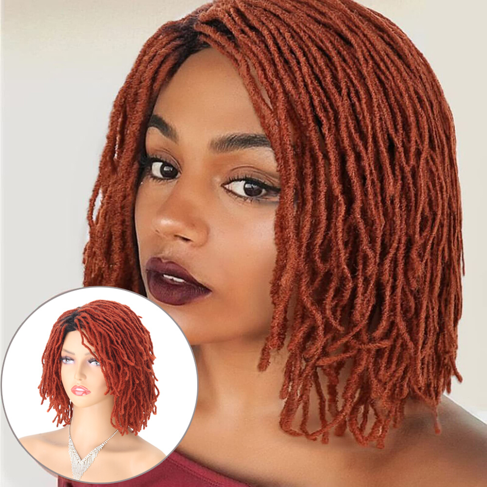 Braided Wig 10inch Synthetic Hair Short Bob Wig for Women Bl - 图0