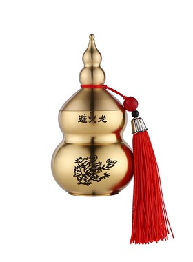 黄铜避火龙葫芦瓶厨房在西北角顶开盖铜葫芦乾位V天门避火龙摆件