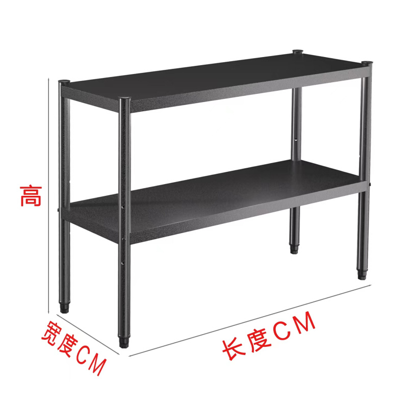 新品厨房置物架落地收纳架两层微波炉烤箱架家用储物三层多层收纳 - 图0