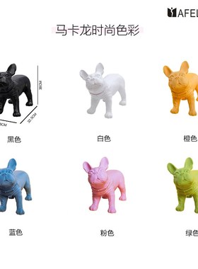 沙皮狗摆件网红家居装饰品轻奢店铺收银台招财狗儿童房样板间摆件