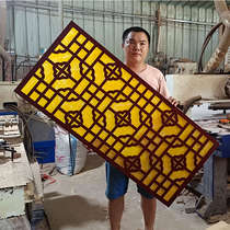 Hollowed-out carved flower plate PVC suspension hanging type ceiling flower lattice Chinese Xuanguan Living room Screen partition background wall imitation ancient