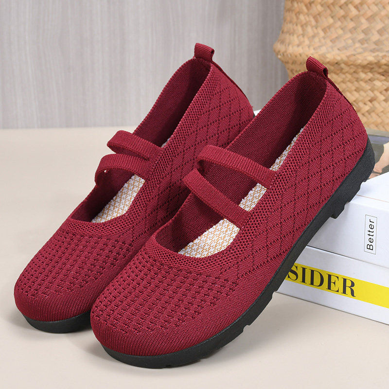 老北京布鞋女妈妈鞋透气防滑软底飞织网面鞋中老年休闲女鞋健步鞋,淘宝优惠券,粉丝福利购,淘宝优惠卷