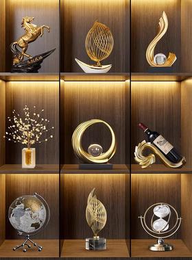 轻奢高档电视柜酒柜装饰品摆件客厅高级感工艺礼品摆饰2025新款高