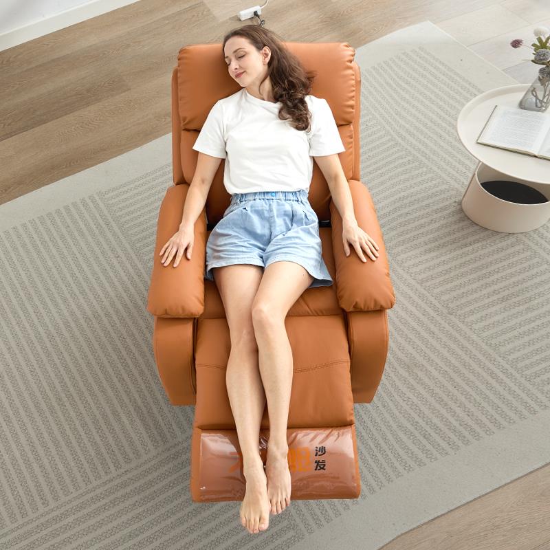 头等太空舱单人猫抓皮多功能高档懒人沙发可摇转可躺大小户型客厅 - 图1