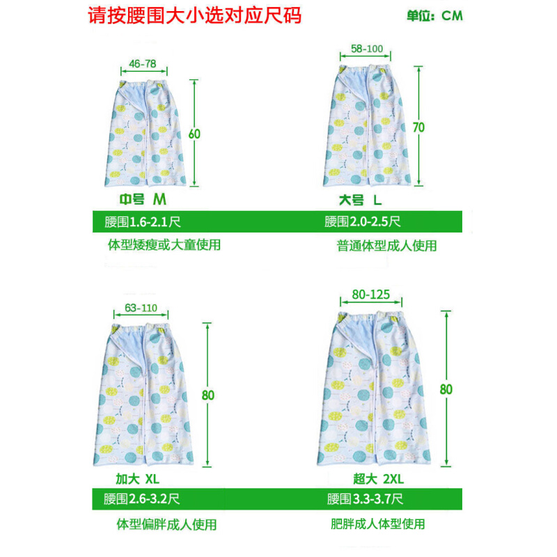 大人的隔尿裙成人大姨妈舒适睡袋老人卧床防水隔尿垫防漏失禁神器-图0