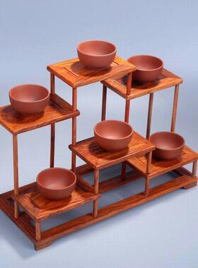 花梨木博古架实木中式小多宝阁紫砂茶壶茶具架子置物架摆件展示架