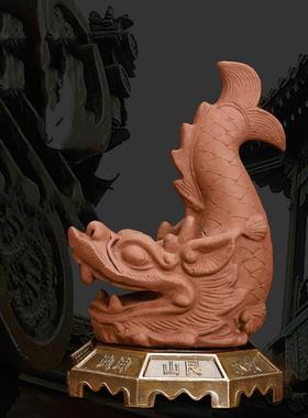 鸱吻摆件厨房在西北角避火龙瓶子厨房火烧天门陶土螭吻西北方吞火