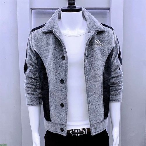 冬季高档夹克男加绒加厚男士男装冬装休闲新款时尚青年外套 - 图0
