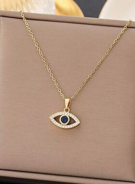 土耳其蓝眼睛锁骨链EvilEye