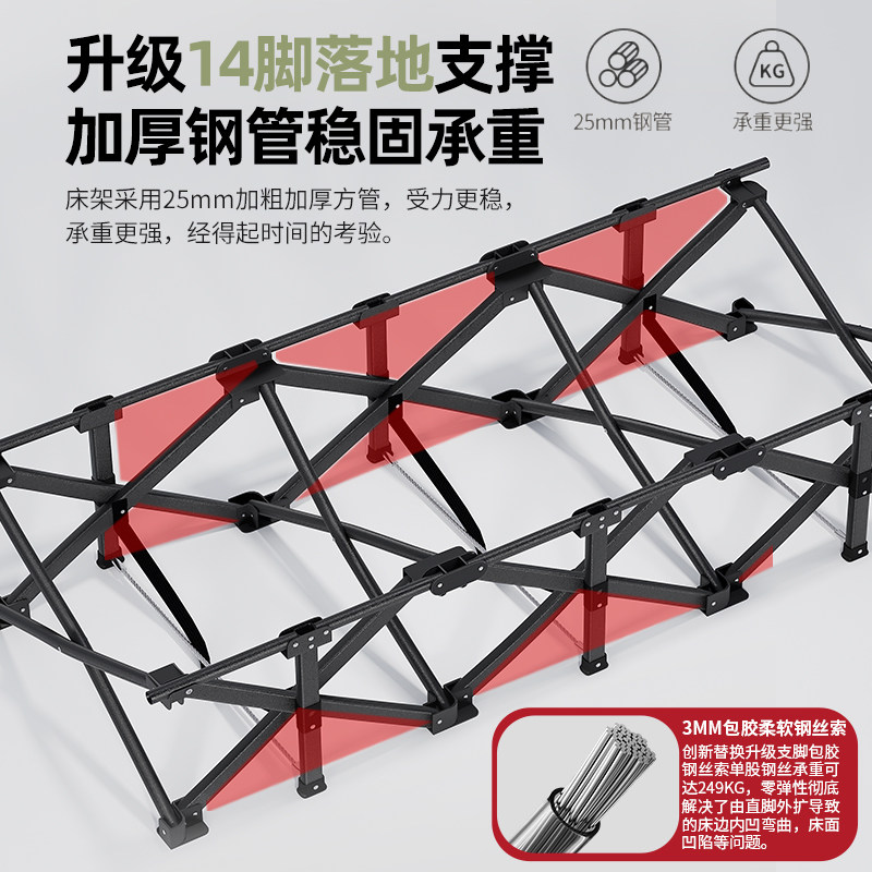 午憩宝户外床新款办公室午休折叠床家用便携简易躺椅行军陪护床椅,淘宝优惠券,粉丝福利购,淘宝优惠卷